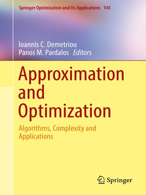 cover image of Approximation and Optimization